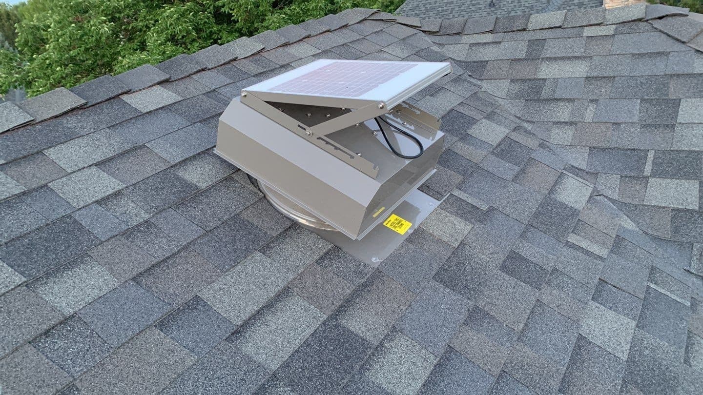 An Attic Breeze solar roof vent